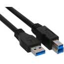 InLine - USB 3.0 Kabel, A an B, schwarz, 2m