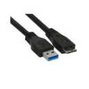 InLine - USB 3.0 Kabel, A an Micro B, schwarz, 1m
