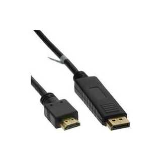 InLine - DisplayPort zu HDMI Konverter Kabel, schwarz, 0,5m