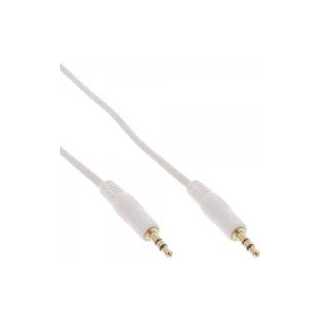 InLine - Klinke Kabel, 3,5mm Stecker / Stecker, Stereo, weiß / gold, 5m
