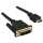 InLine - HDMI-DVI Kabel, vergoldete Kontakte, HDMI Stecker auf DVI 18+1 Stecker, 1,5m