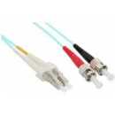 InLine - LWL Duplex Kabel, LC/ST, 50/125µm, OM3, 15m