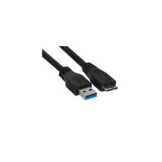 InLine - USB 3.0 Kabel, A an Micro B, schwarz, 0,3m