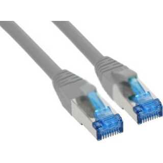 InLine - Patchkabel, S/FTP (PiMf), Cat.6A, 500MHz, halogenfrei, Kupfer, grau, 5m