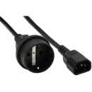 InLine - Netz Adapter Kabel, Kaltgeräte C14 auf...