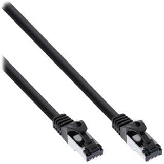 InLine - Patchkabel, S/FTP (PiMf), Cat.8.1, 2000MHz, halogenfrei, Kupfer, schwarz, 15m