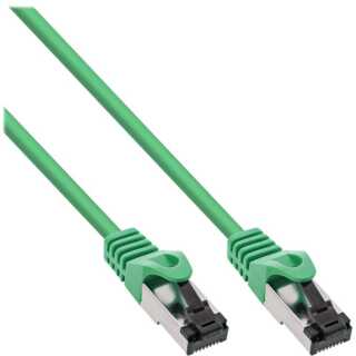 InLine - Patchkabel, S/FTP (PiMf), Cat.8.1, 2000MHz, halogenfrei, Kupfer, grün, 0,5m