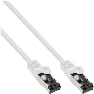 InLine - Patchkabel, S/FTP (PiMf), Cat.8.1, 2000MHz, halogenfrei, Kupfer, weiß, 10m