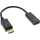 InLine - DisplayPort zu HDMI Adapterkabel mit Audio, DisplayPort Stecker auf HDMI Buchse, 4K/60Hz, schwarz, 0,15m