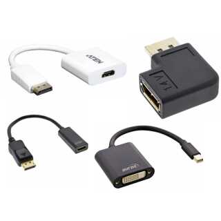 InLine - DisplayPort Adapter, DisplayPort Stecker / Buchse, nach oben gewinkelt