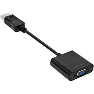 InLine - Basic DisplayPort Adapterkabel, DisplayPort Stecker auf VGA Buchse schwarz, 0,15m