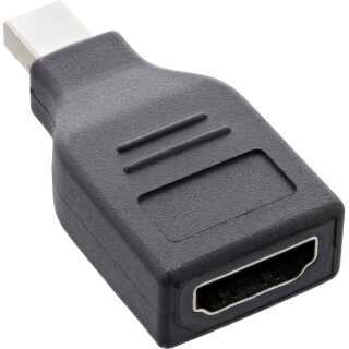 InLine - DisplayPort Konverter, mini DisplayPort Stecker auf HDMI Buchse, FullHD/60Hz, schwarz