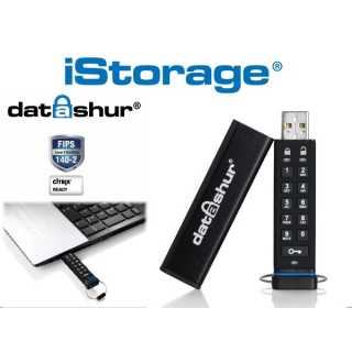 iStorage - datAshur 4GB - USB2.0 - Alu - Military Grade, AES 256-bit HW encryption, FIPS 140-2 L3 - Waterproof Mil-STD-810F - Keypad