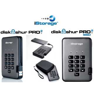iStorage - diskAshur Pro2 500GB - USB3.0 - 2.5" - Military Grade, AES-XTS 256-bit HW encryption, FIPS 140-2 Level 3 - EDGE - Keypad