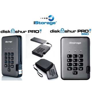 iStorage - diskAshur PRO² - 512 GB SSD - extern (tragbar) USB 3.1 FIPS 197 256-bit SHA 256-bit AES-XTS