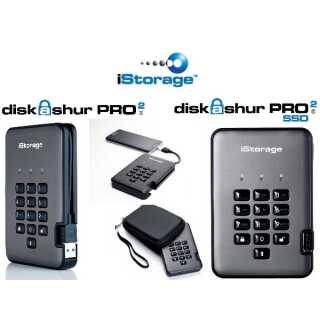 iStorage - diskAshur PRO² - 2 TB SSD - extern (tragbar) USB 3.1 FIPS 197 256-bit SHA 256-bit AES-XTS