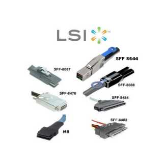BROADCOM - Internes SAS-Kabel - Mini SAS (SFF-8087) rechtwinklig zu Mini SAS (SFF-8087) 80 cm