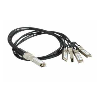40 GbE QSFP to 4 x 10 GbE SFP+ - passive copper breakout cable - DAC (Direct Attached Cable) with fixed connectors - AWG 26 - 1 Meter