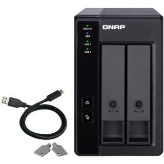 QNAP - TR-002 - Festplatten-Array - 2 Schächte (SATA-600) USB 3.1 Gen 2 (extern)