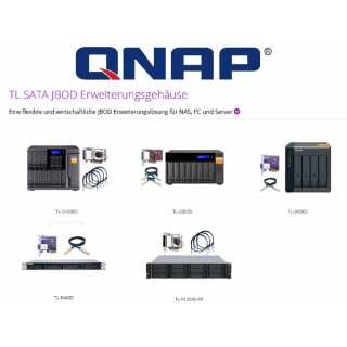QNAP - TL-R400S - 1U Rackmount - 4x 2.5"/3.5" SATA 6Gbps - N/A - External Enclosure