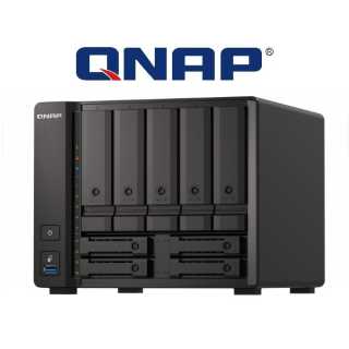 QNAP - TS-H973AX-8G - NAS-Server - 9 Schächte - SATA 6Gb/s RAID 0 1 5 6 10 50 JBOD 60 RAID TP RAM 8 GB 2.5 Gigabit Ethernet / 10 Gigabit Ethernet iSCSI Support