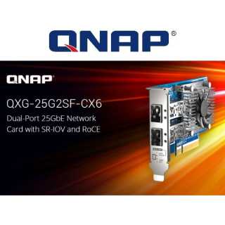 QNAP - QXG-25G2SF-CX6 - Netzwerkadapter - PCIe 4.0 x8 Low-Profile - 25 Gigabit SFP28 x 2