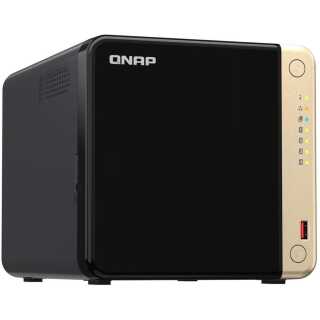 QNAP - TS-464 - NAS-Server - 4 Schächte - SATA 6Gb/s - RAID RAID 0 1 5 6 10 JBOD RAM 8 GB 2.5 Gigabit Ethernet iSCSI Support