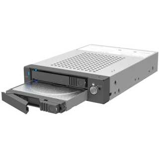 RAIDON - iR2775-S3 - Int. RAID 2xSATA 2,5" in 1x3,5" Schacht, Raid (0,1) SATA III 6G, mit RS232 Port, Schloss - black