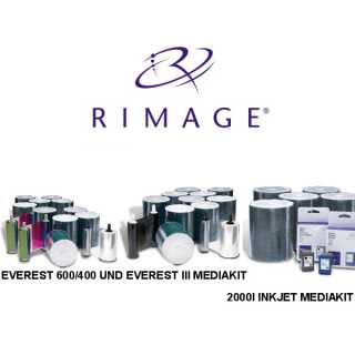 Rimage - CD Rimage brand media REGULAR - Green Dye - White - 23-118mm - Media Kit - CMY- 21.000 Disc Kit (on pallet)