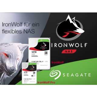 Seagate - IronWolf ST12000VN0008 - Festplatte - 12 TB - intern - 3.5" (8.9 cm) - SATA 6Gb/s - 7200 rpm - Puffer: 256 MB