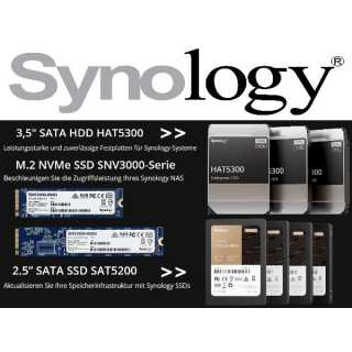 Synology - HAT5300 - Festplatte - 12 TB - intern - 3.5" (8.9 cm) SATA 6Gb/s 7200 rpm Puffer: 256 MB