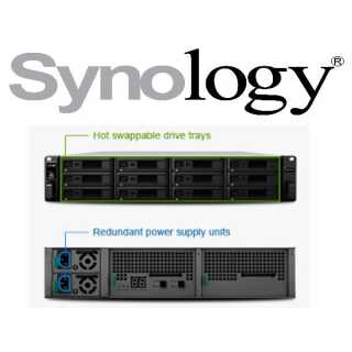 Synology - RX1223RP Expansion Unit - Speichergehäuse - 12 Schächte (SATA-600 / SAS) Rack einbaufähig 2U