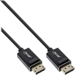 InLine - DisplayPort 2.0 Kabel, 8K4K UHBR, schwarz, vergoldete Kontakte, 2m
