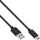 InLine - USB 2.0 Kabel, Typ C Stecker an A Stecker, schwarz, 0,3m