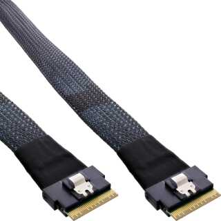 InLine® - Slim SAS Kabel, SFF-8654 8X zu SFF-8654 8X, 48 Gb/s, 0,5m