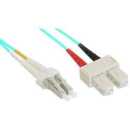 InLine - LWL Duplex Kabel, LC/SC, 50/125µm, OM3, 3m