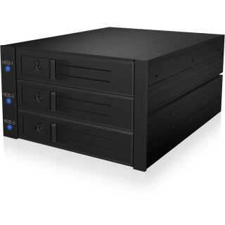 ICY BOX - IB-573SSK-12G - Backplane, 3x SATA 3,5" HDD für 2x 5,25" Schacht, Hot Swap, trägerlos