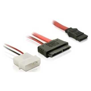 Delock - SATA-Kabel - SATA, 4-Pin interner Netzstecker (5 V) zu Mikro SATA (W) 30 cm