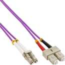 InLine - LWL Duplex Kabel, LC/SC, 50/125µm, OM4, 2m
