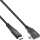 InLine - USB4 Kabel, USB-C einseitig gewinkelt, PD 240W 8K60Hz, TPE schwarz, 2m