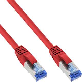 InLine - Patchkabel, S/FTP (PiMf), Cat.6A, 500MHz, halogenfrei, Kupfer, rot, 1,5m
