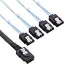 InLine - SAS Anschlusskabel, Mini SAS SFF8087 an 4x SATA,...