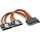 InLine - SATA Strom-Y-Kabel, SATA Buchse an 2x SATA Stecker mit Sicherheitslasche, 0,3m