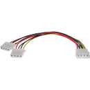 InLine - Strom Y-Kabel intern, 1x 5,25" an 2x...