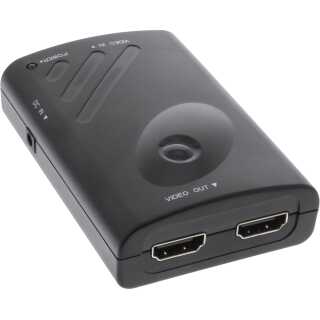 InLine - Displayport zu 2x HDMI Splitter/Verteiler, FullHD, m. Videowand-Funktion