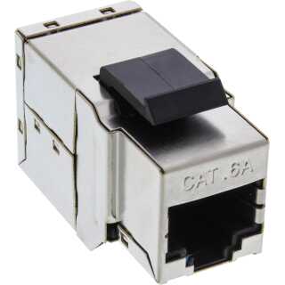 InLine - Keystone RJ45 Buchse / Buchse Einsatz, SNAP-In, Cat.6A STP
