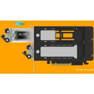 ICY DOCK - MB842M5P-B - ExpressSlot Elite - 2-Bay M.2 NVMe SSD zu PCIe 5.0 x8 Wechselrahmen-Gehäuse/Adapter für PCIe Erweiterungsslot (PCIe Bifurcation erforderlich)
