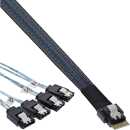 InLine - Slim SAS Kabel, SFF-8654 4i zu 4x SATA 7-pin,...