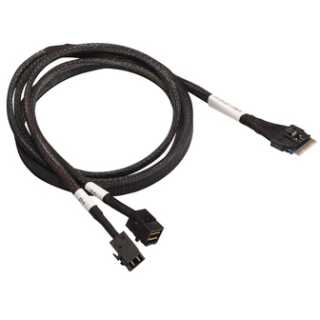BROADCOM - Internes SAS-Kabel - Slim SAS (SFF-8654) (M) zu Mini SAS HD (SFF-8643) 1 m