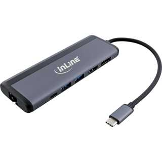 InLine - 8-in-1 USB-C Multihub, HDMI, DP, USB 3.2, PD 3.0 100W, MST